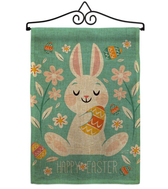 Cheerful Easter Bunny - Easter Spring Vertical Impressions Decorative Flags HG137345 Made In USA - Image 17