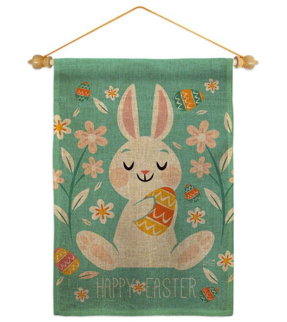 Cheerful Easter Bunny - Easter Spring Vertical Impressions Decorative Flags HG137345 Made In USA - Image 24