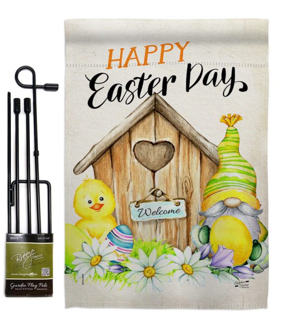 Easter Gnome - Easter Spring Vertical Impressions Decorative Flags HG137391 Made In USA - Image 4