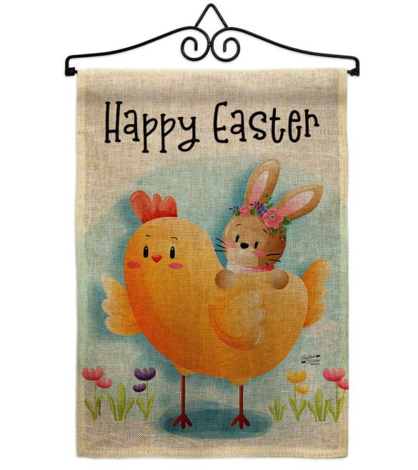 Chick with Bunny - Easter Spring Vertical Impressions Decorative Flags HG137403 Made In USA - Image 17