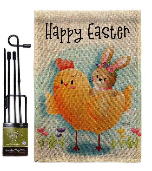 Chick with Bunny - Easter Spring Vertical Impressions Decorative Flags HG137403 Made In USA - Image 14