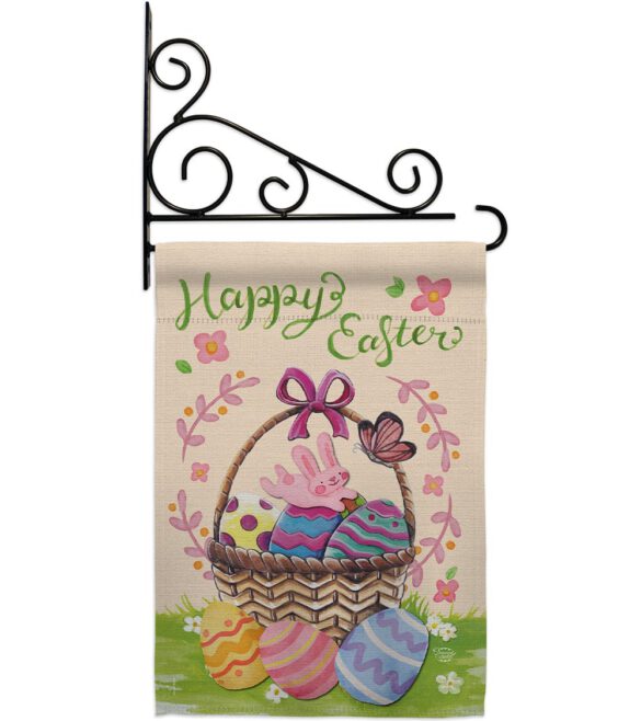 Happy Easter Colourful Basket Eggs - Easter Spring Vertical Impressions Decorative Flags HG192018 Made In USA - Image 11