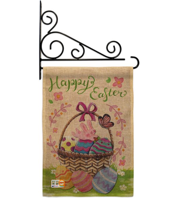 Happy Easter Colourful Basket Eggs - Easter Spring Vertical Impressions Decorative Flags HG192018 Made In USA - Image 12