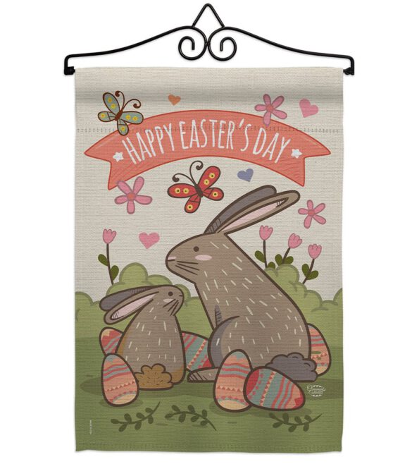 Happy Easter's Day with Colourful Bunny Eggs - Easter Spring Vertical Impressions Decorative Flags HG192020 Made In USA - Image 7
