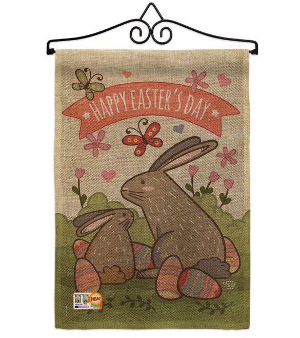 Happy Easter's Day with Colourful Bunny Eggs - Easter Spring Vertical Impressions Decorative Flags HG192020 Made In USA - Image 10