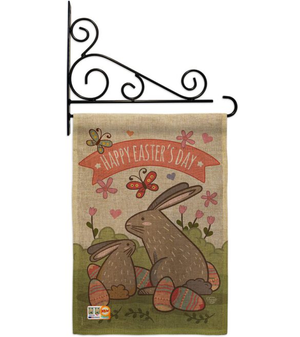 Happy Easter's Day with Colourful Bunny Eggs - Easter Spring Vertical Impressions Decorative Flags HG192020 Made In USA - Image 12