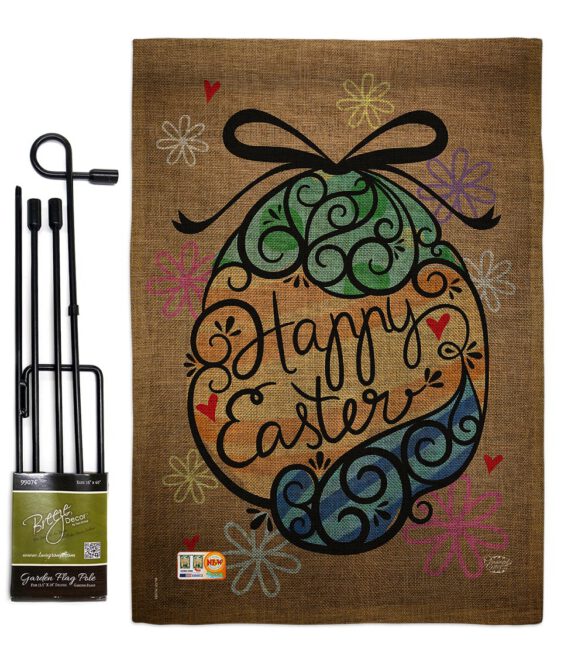 Colourful Happy Easter Egg - Easter Spring Vertical Impressions Decorative Flags HG192022 Made In USA - Image 9