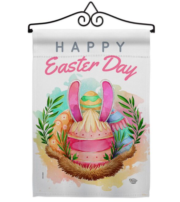 Happy Bunny Eggs - Easter Spring Vertical Impressions Decorative Flags HG192349 Made In USA - Image 7