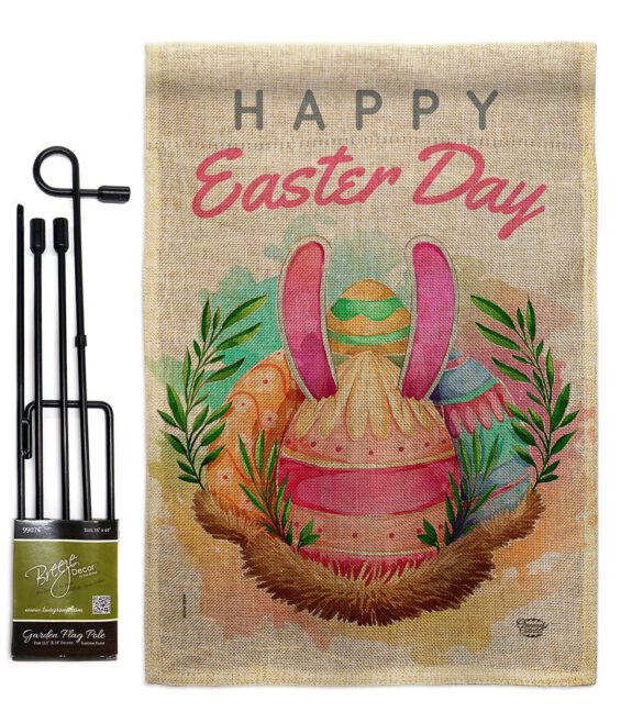 Happy Bunny Eggs - Easter Spring Vertical Impressions Decorative Flags HG192349 Made In USA - Image 14