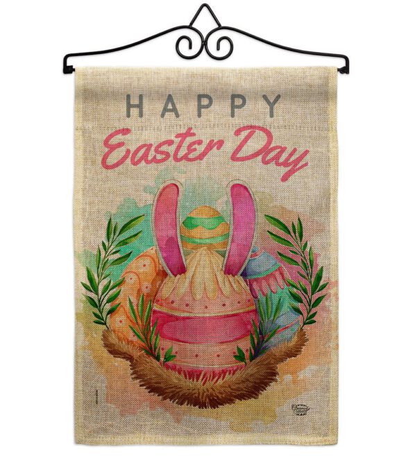 Happy Bunny Eggs - Easter Spring Vertical Impressions Decorative Flags HG192349 Made In USA - Image 17