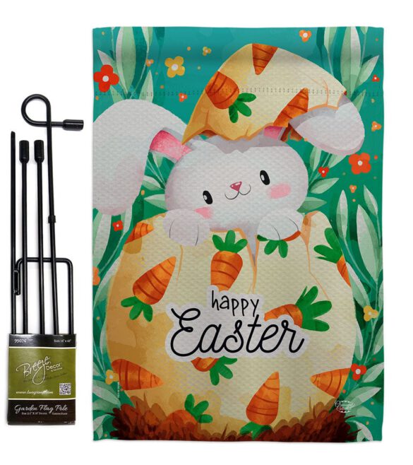 Hiding Easter Bunny - Easter Spring Vertical Impressions Decorative Flags HG192351 Made In USA - Image 4