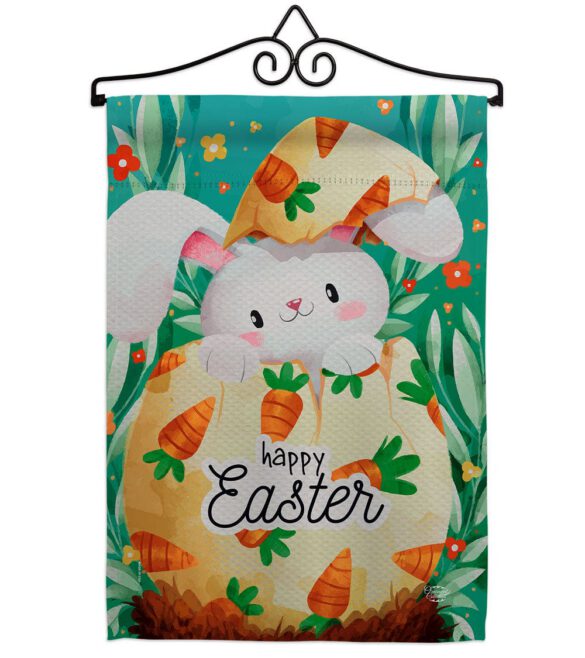 Hiding Easter Bunny - Easter Spring Vertical Impressions Decorative Flags HG192351 Made In USA - Image 7