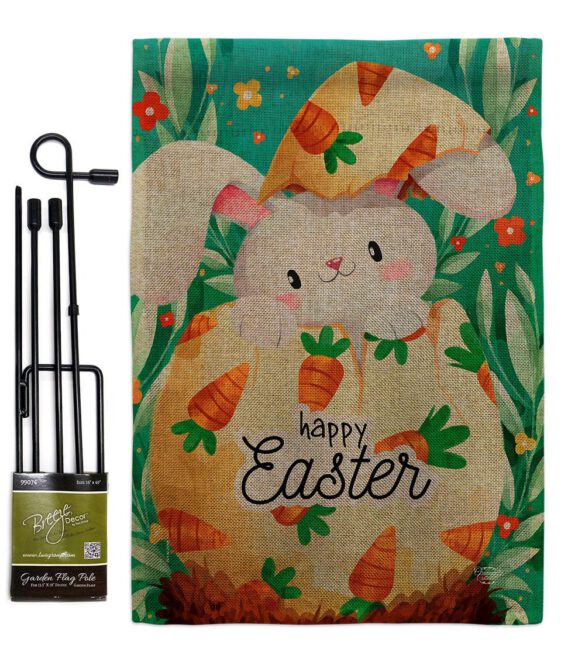 Hiding Easter Bunny - Easter Spring Vertical Impressions Decorative Flags HG192351 Made In USA - Image 14