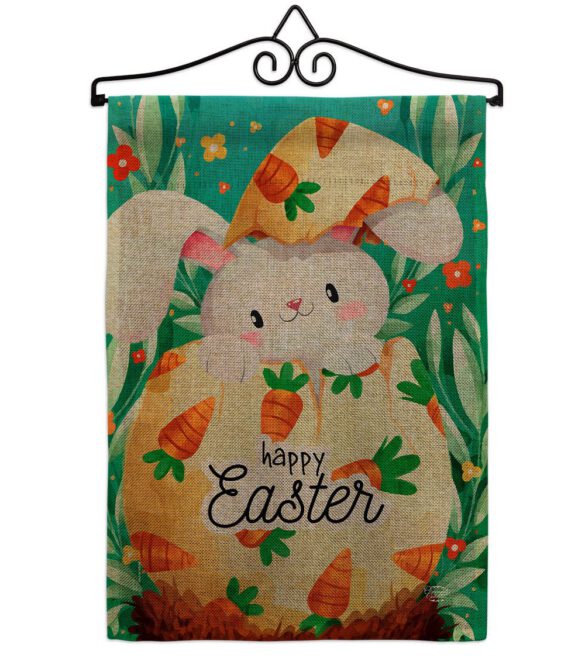 Hiding Easter Bunny - Easter Spring Vertical Impressions Decorative Flags HG192351 Made In USA - Image 17