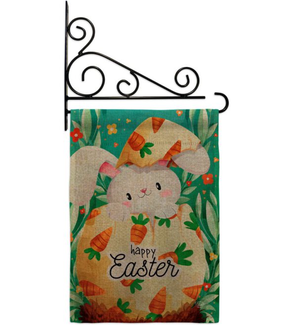 Hiding Easter Bunny - Easter Spring Vertical Impressions Decorative Flags HG192351 Made In USA - Image 18