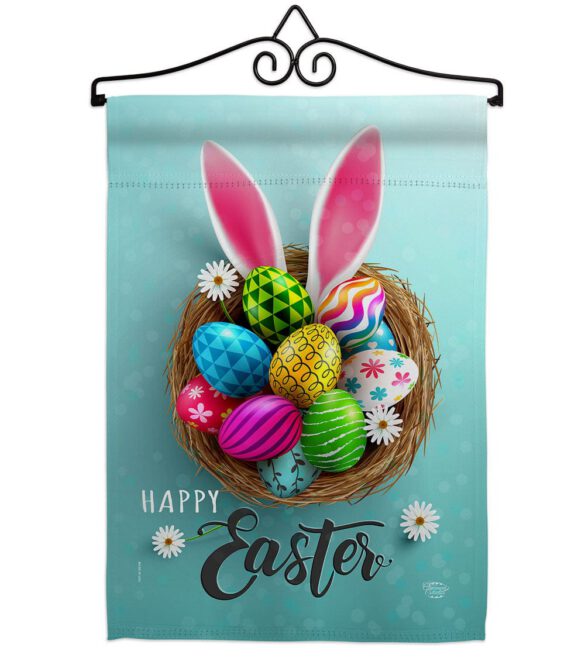 Bunny Easter Eggs - Easter Spring Vertical Impressions Decorative Flags HG192373 Made In USA - Image 7