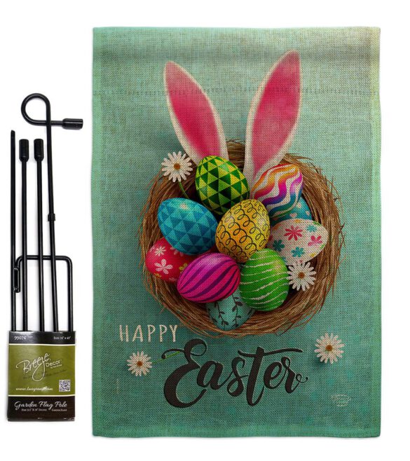 Bunny Easter Eggs - Easter Spring Vertical Impressions Decorative Flags HG192373 Made In USA - Image 14