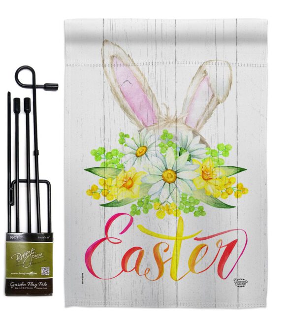 Floral Easter - Easter Spring Vertical Impressions Decorative Flags HG192406 Made In USA - Image 4