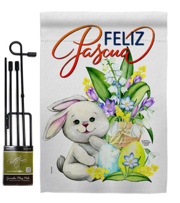 Easter Rabbit - Easter Spring Vertical Impressions Decorative Flags HG192456 Made In USA - Image 4