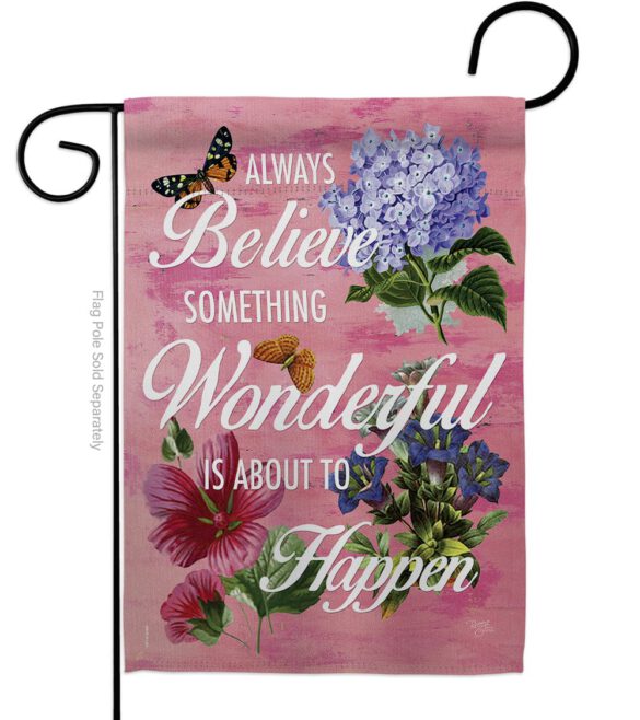 Always Believe - Expression Inspirational Vertical Impressions Decorative Flags HG115109 Made In USA - Image 2