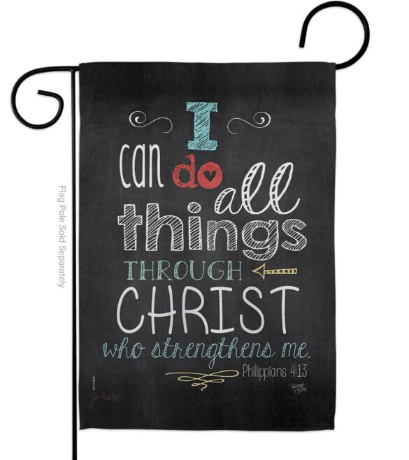 All Things Through Christ - Impressions Decorative Garden Flag G165119-BO - Image 2