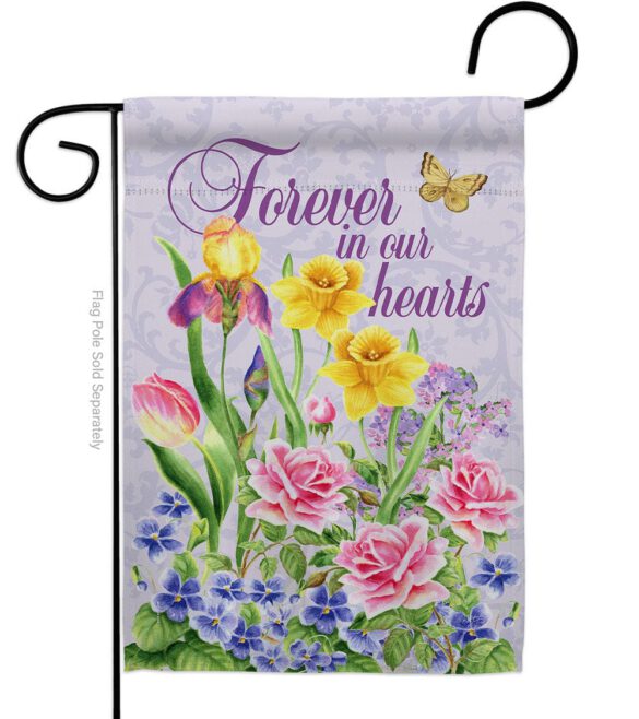Forever In Our Heart - Expression Inspirational Vertical Impressions Decorative Flags HG115165 Made In USA