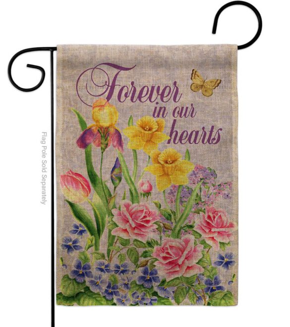Forever In Our Heart - Expression Inspirational Vertical Impressions Decorative Flags HG115165 Made In USA - Image 11