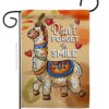 Don't Forget to Smile - Expression Inspirational Vertical Impressions Decorative Flags HG137092 Made In USA