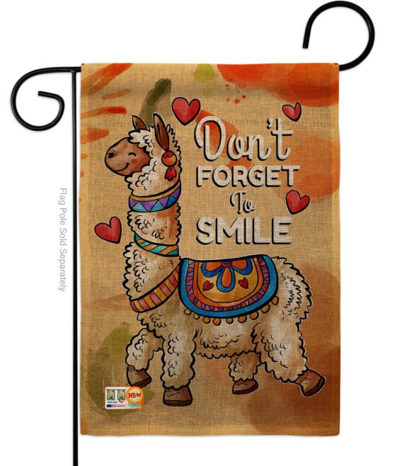 Don't Forget to Smile - Expression Inspirational Vertical Impressions Decorative Flags HG137092 Made In USA - Image 8