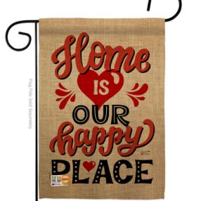 Home is Happy Place - Expression Inspirational Vertical Impressions Decorative Flags HG137200 Printed In USA