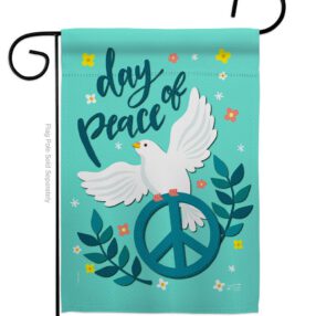 Day of Peace - Expression Inspirational Vertical Impressions Decorative Flags HG137349 Made In USA