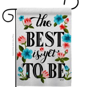Best is Yet - Expression Inspirational Vertical Impressions Decorative Flags HG137459 Made In USA