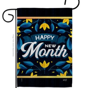 Happy New Month - Expression Inspirational Vertical Impressions Decorative Flags HG137461 Made In USA