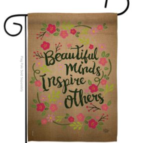 Beautiful Minds Inspire Others - Expression Inspirational Vertical Impressions Decorative Flags HG191097 Made In USA