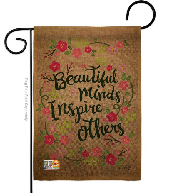 Beautiful Minds Inspire Others - Expression Inspirational Vertical Impressions Decorative Flags HG191097 Made In USA - Image 8