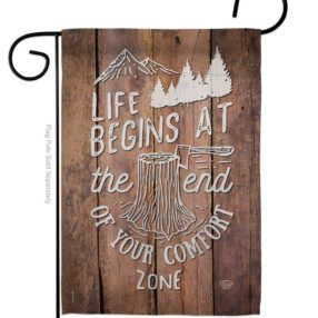 End of your Comfort Zone - Expression Inspirational Vertical Impressions Decorative Flags HG191100 Made In USA
