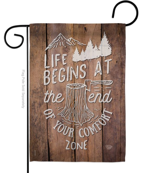 End of your Comfort Zone - Expression Inspirational Vertical Impressions Decorative Flags HG191100 Made In USA