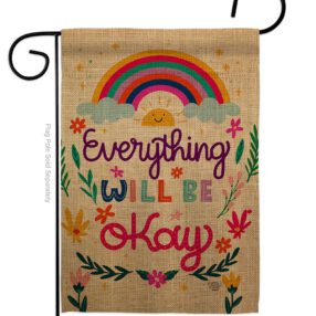 Everything Be Okay - Expression Inspirational Vertical Impressions Decorative Flags HG192199 Made In USA