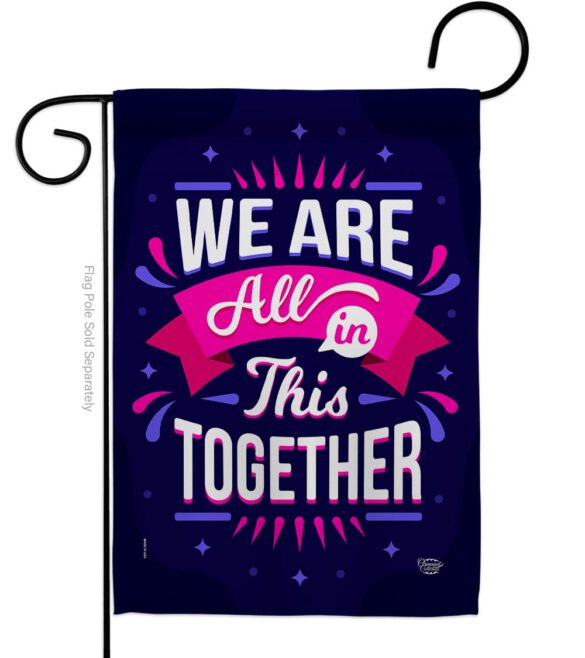 All In This - Expression Inspirational Vertical Impressions Decorative Flags HG192248 Made In USA - Image 2