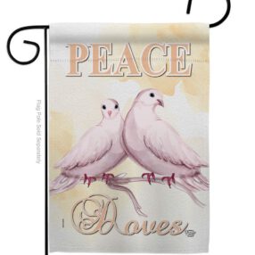 Doves - Expression Inspirational Vertical Impressions Decorative Flags HG192340 Made In USA