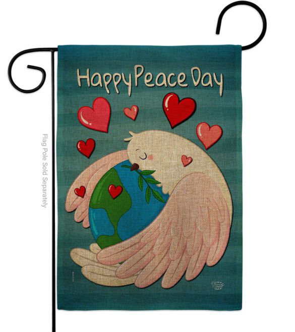Happy Peace Day - Expression Inspirational Vertical Impressions Decorative Flags HG192420 Made In USA - Image 11