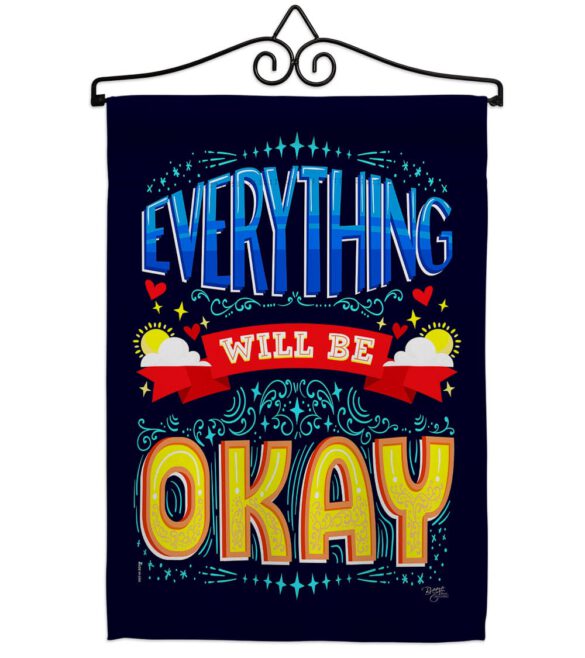 Everything Will Be Okay - Expression Inspirational Vertical Impressions Decorative Flags HG115159 Made In USA - Image 7