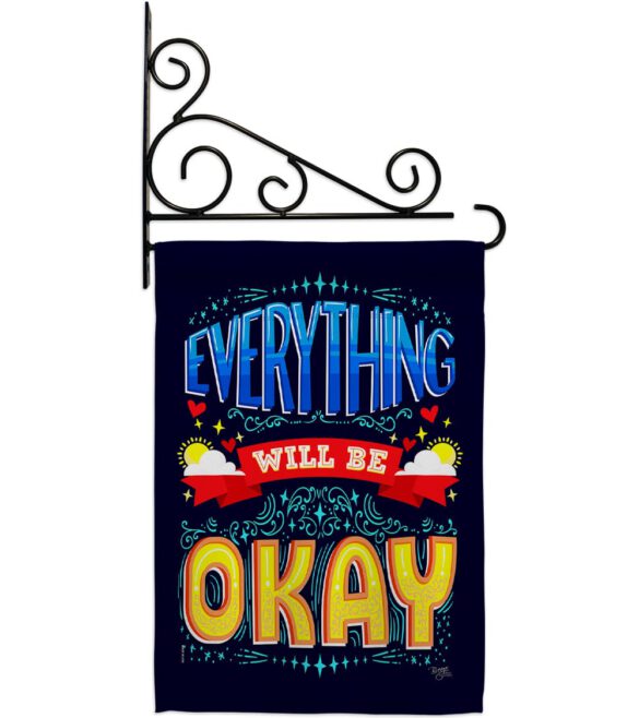 Everything Will Be Okay - Expression Inspirational Vertical Impressions Decorative Flags HG115159 Made In USA - Image 8