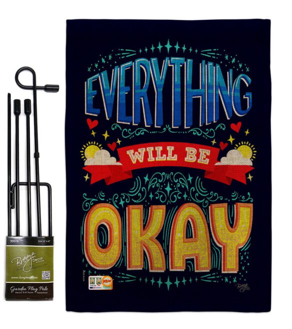 Everything Will Be Okay - Expression Inspirational Vertical Impressions Decorative Flags HG115159 Made In USA - Image 12