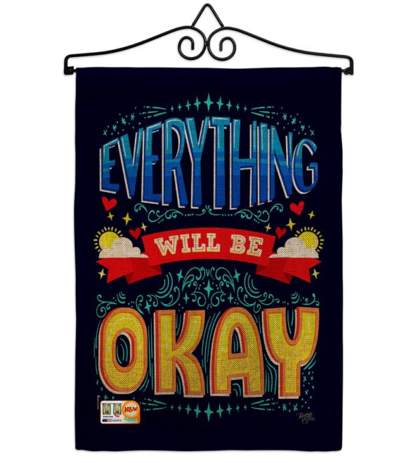 Everything Will Be Okay - Expression Inspirational Vertical Impressions Decorative Flags HG115159 Made In USA - Image 13