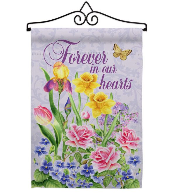 Forever In Our Heart - Expression Inspirational Vertical Impressions Decorative Flags HG115165 Made In USA - Image 7
