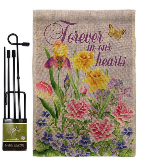 Forever In Our Heart - Expression Inspirational Vertical Impressions Decorative Flags HG115165 Made In USA - Image 14