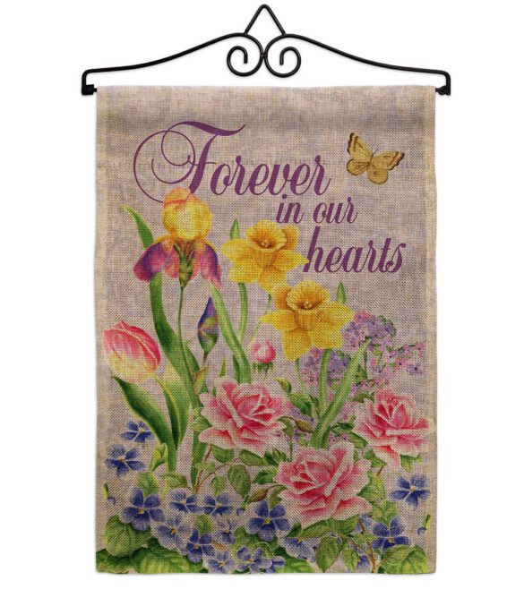 Forever In Our Heart - Expression Inspirational Vertical Impressions Decorative Flags HG115165 Made In USA - Image 17
