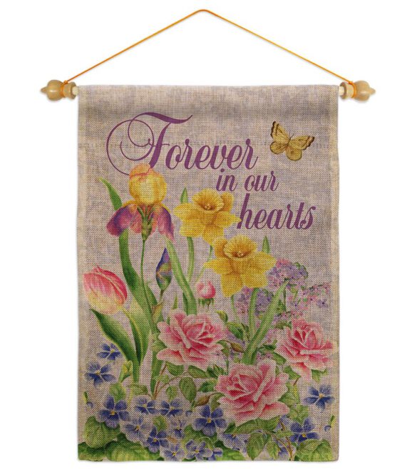 Forever In Our Heart - Expression Inspirational Vertical Impressions Decorative Flags HG115165 Made In USA - Image 24