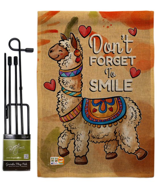 Don't Forget to Smile - Expression Inspirational Vertical Impressions Decorative Flags HG137092 Made In USA - Image 9